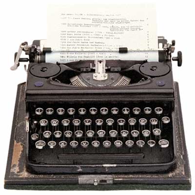 Die Schreibmaschine des Autors